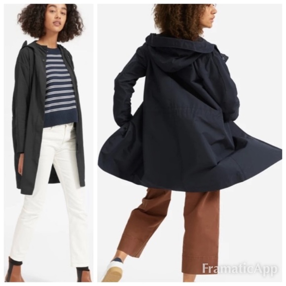 Everlane | Anorak Rain Jacket Hood Black Xs - Picture 5 of 14